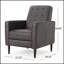Mid-Century Modern Recliner With Comfortable Cushions And Durable Birch Legs For Elegant Relaxation