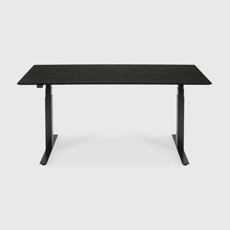 Bok Standing Desk, Oak/Black, 29.9" H x 55.1" W x 28.3" D