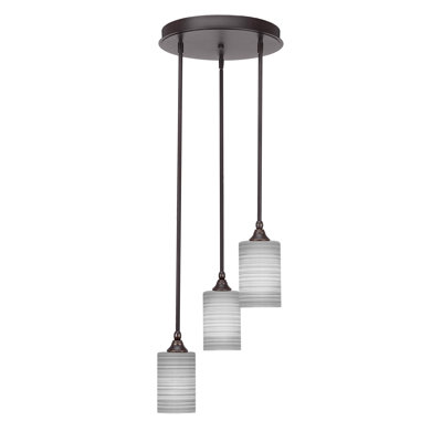 Luminaire suspendu suspendu à 3 lumières Shamar