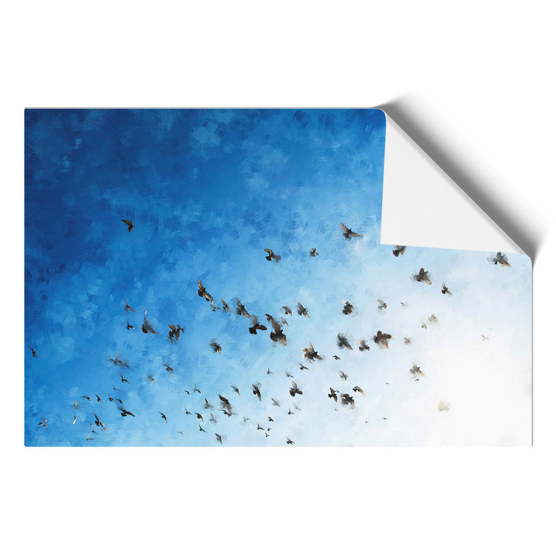 Flying Pigeons Painting - Frameless Print, 21cm H x 30cm W x 0.1cm D