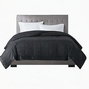 Lightweight Down Alternative Blanket with Satin Trim Blue King