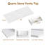 Comptoir de meuble-lavabo en pierre de quartz blanc 48 po avec lavabo vasque carré en céramique