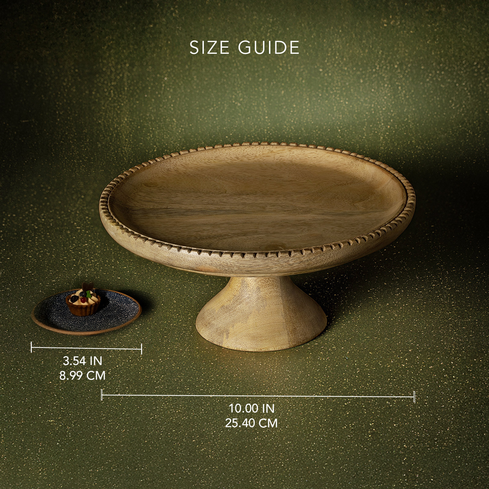 Country Home Solid Wood Cake Stand