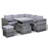 Rose Range Small Dining Corner Sofa Set With Rising Table In Grey