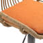 Ensemble de 2 tabourets de bar modernes pivotants avec repose-pieds réglables pour la cuisine et la salle à manger (orange)-84084856