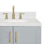 ARIEL Taylor 42.25 Single Sink Bathroom Vanity with Man-Made Stone Top-Oval-635474369-635474371-661486141