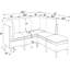 Canapé modulaire rembourré avec pieds en métal pour la maison-131535119