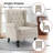 Duward Upholstered Beige Button Tufted Wingback Accent Chair with Rolled Arm and Thick Padded Cushion-541319379