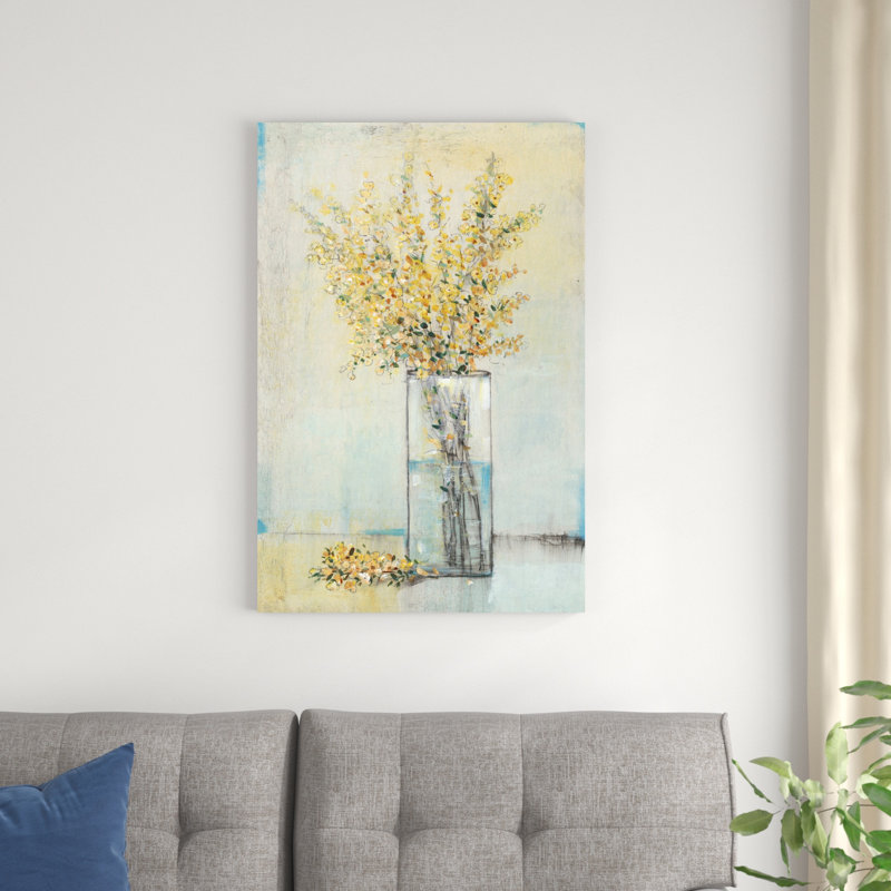 Vaporisateur jaune dans un vase I, H 36 po x l 24 po x P 1,25 po