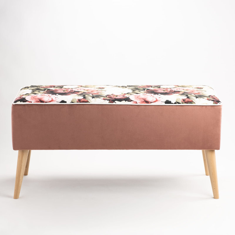 Saxonburg Upholstered Bench, 47 H x 140 W x 30 D cm, Pink