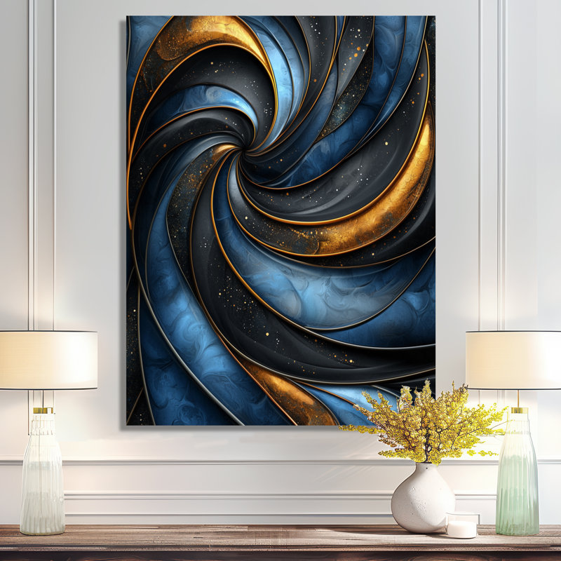 Omarius - Art mural abstrait, salon, Toile tendue, Ne s’applique pas, H 32 po x l 24 po