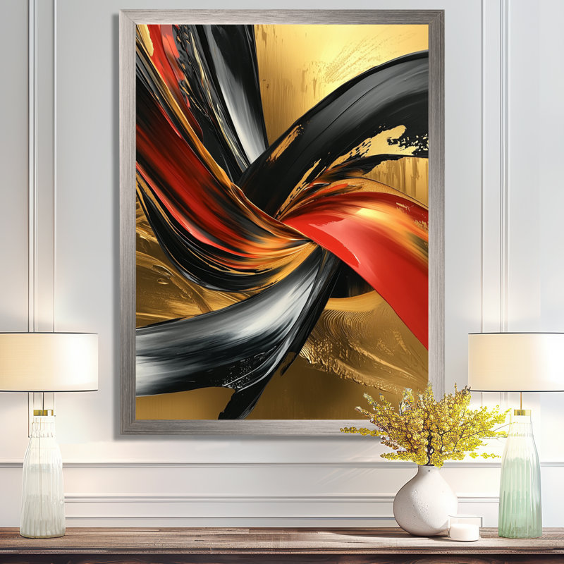 Solorio - reproductions d'art mural abstraites, Argent argent, H 20 po x l 12 po, Reproduction encadrée d'une seule photo