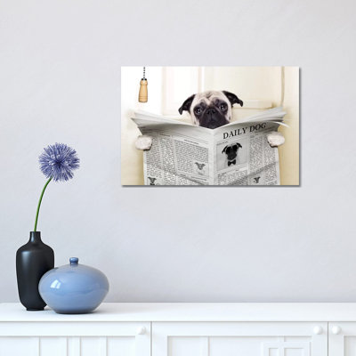 Toilette pour chien-impression d’art graphique