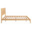 Lit plateforme Mid-Century moderne en bambou avec support en métal et assemblage facile-129422094