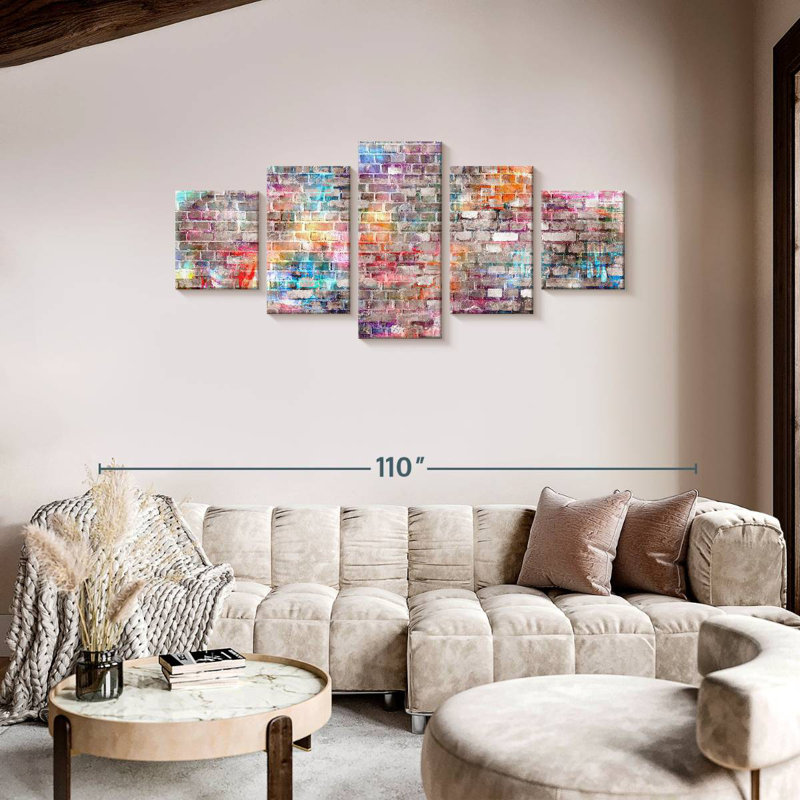Brick Wall, 36" H x 80" W