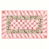 Rosy Check 6' Octagon Rug