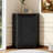 Black Bathroom Cabinet Triangle Corner Storage Cabinet With Adjustable Shelf Modern Style Mdf Board-944444570