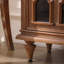 Buffet en bois massif brun et verre