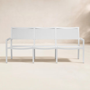 Naples 78'' Wide Rectangle Aluminum Patio Sofa