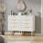 4 Drawer Dresser Tall Dresser With Gold Metal Handles Small Dresser Storage Chest Cabinet-958614505