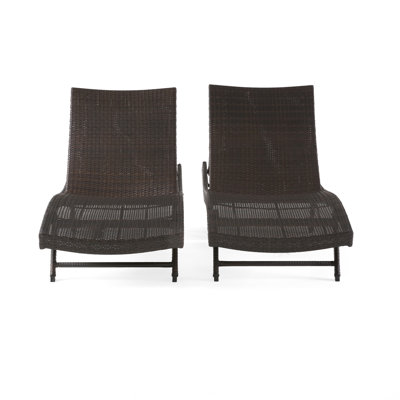 Kauai Pe Wicker Chaise Set Of 2