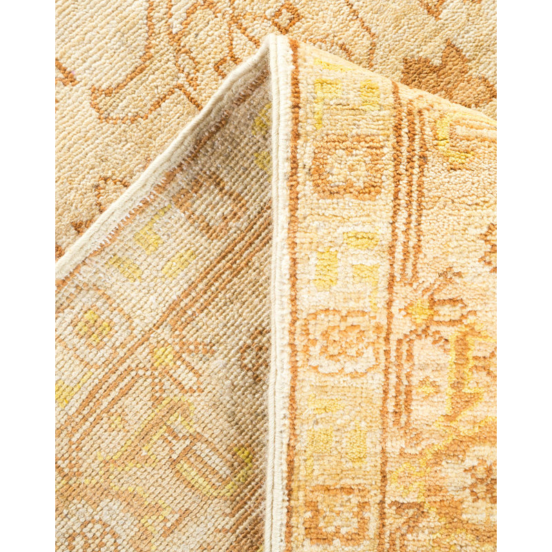 Tapis unique en laine noué à la main 9 pi x 11 pi 9 po Caline