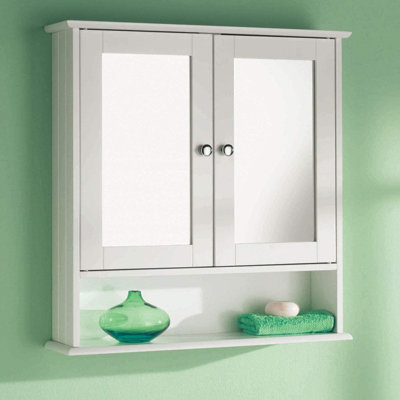 Solid Wood Wall Bathroom Cabinet