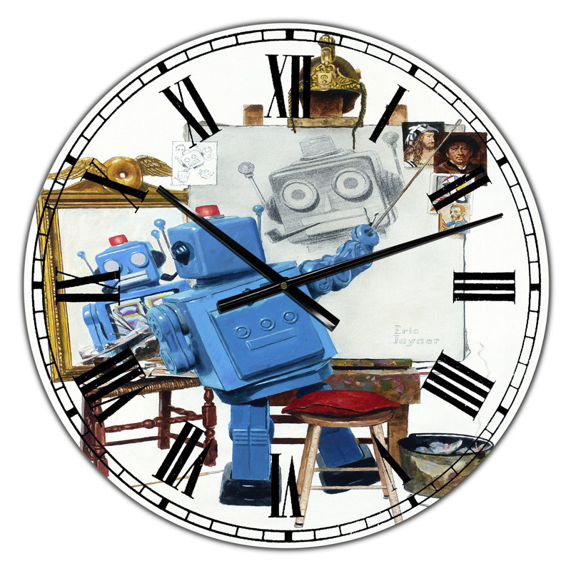 Horloge murale moderne surdimensionnée Robot, Petit