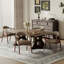 Upholstered Dining Armchairs With Solid Wood Legs-133396849
