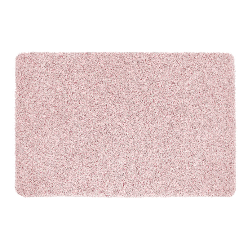 Buddy Teal Curve Bath Mat 50x80cm, 60cm W x 100cm L, Pink