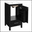 Meuble-lavabo moderne de 18 pouces avec lavabo en céramique, tiroirs à fermeture en douceur et organisateur de porte, tiroir de séparation et patins réglables en plastique - solution de rangement compacte pour les espaces étroits.-71896348