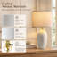 Lampes de table vintage en céramique de style ferme de 25 pouces avec abat-jour en lin, ampoules DEL incluses (ensemble de 2)