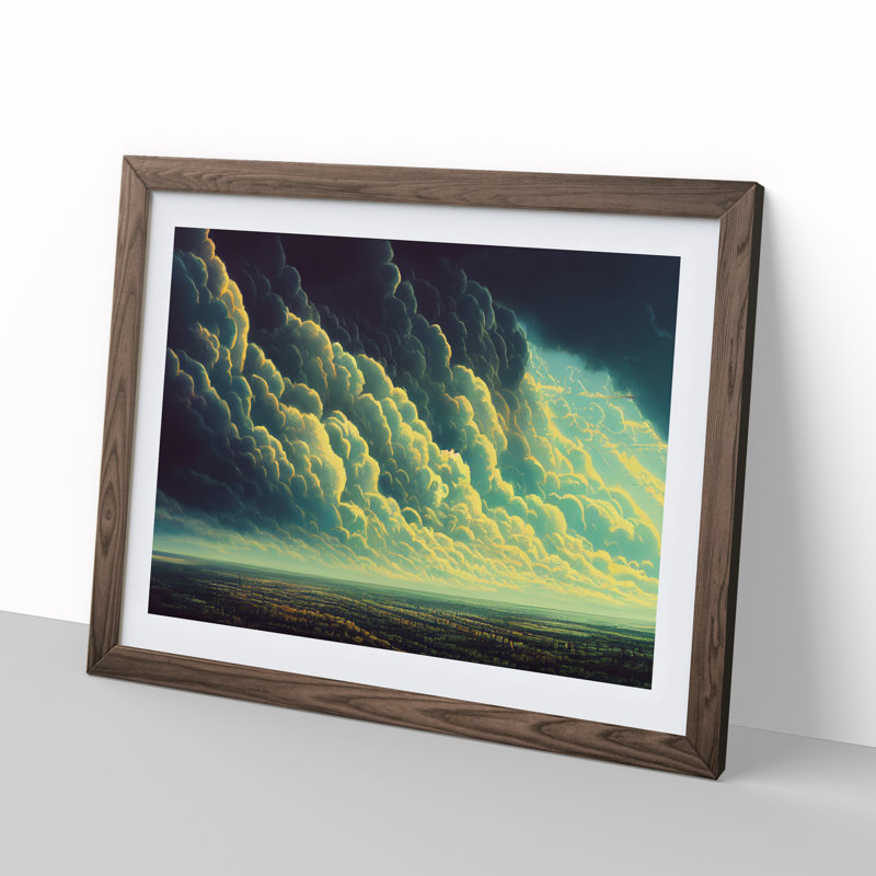 Mood Of The Cloud - Framed Print, 25cm H x 34cm W x 2cm D, Brown Framed