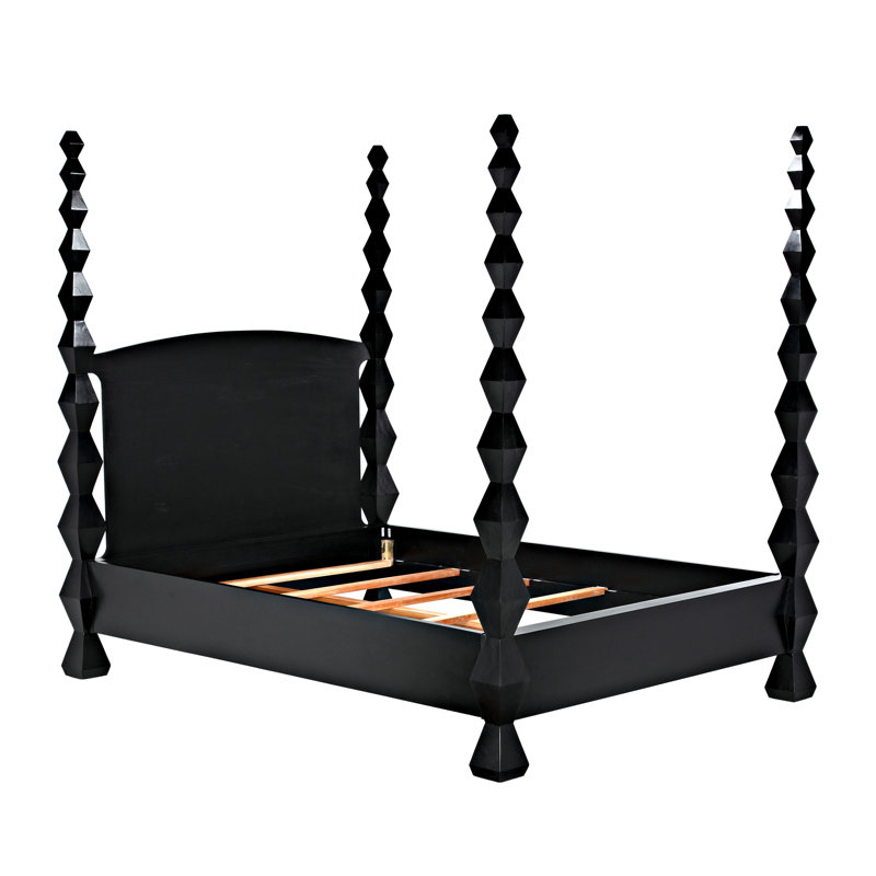 Brancusi Solid Wood Four Poster Bed, Queen