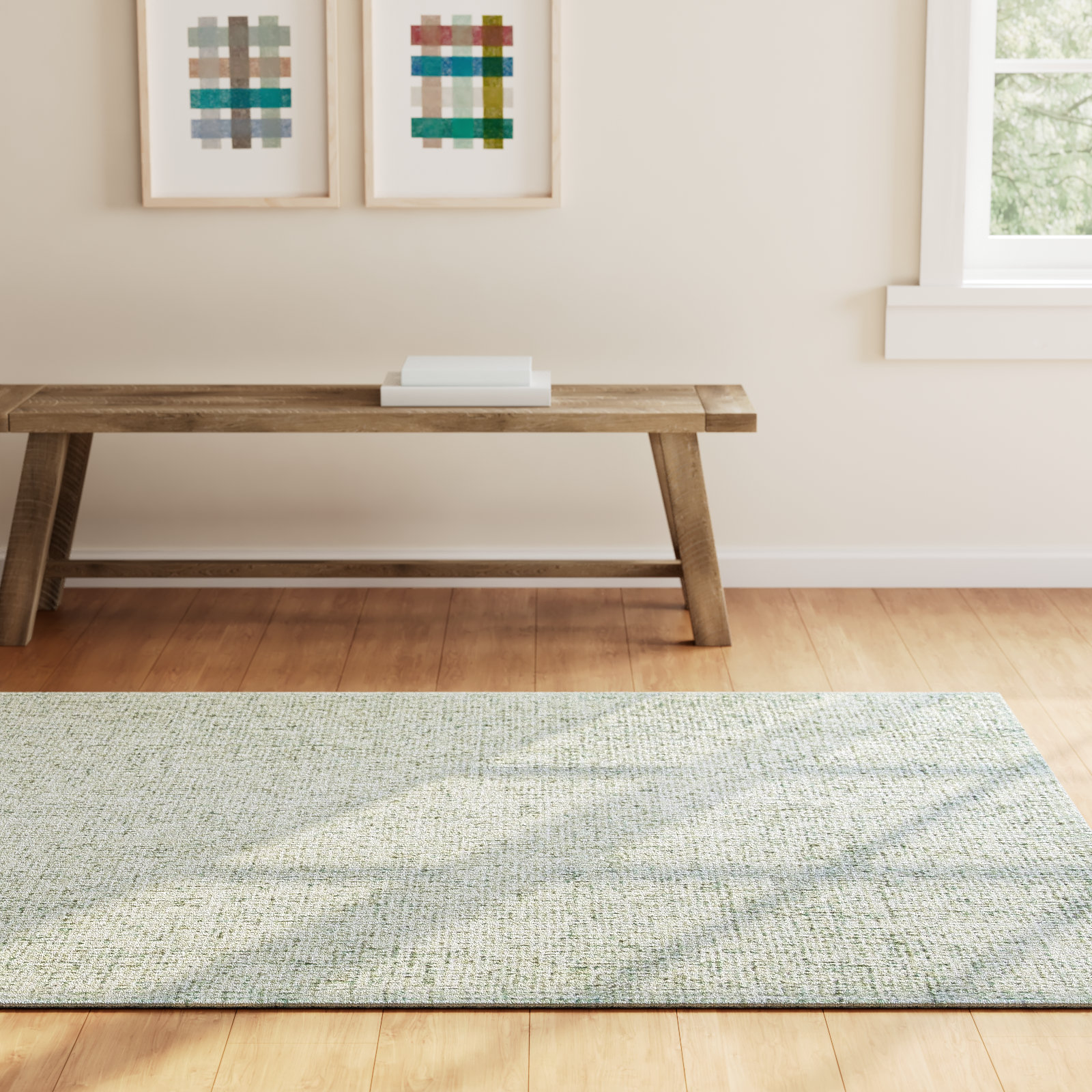 Britley Hand-Tufted Geometric Wool Rug, Rectangle 3' x 5'