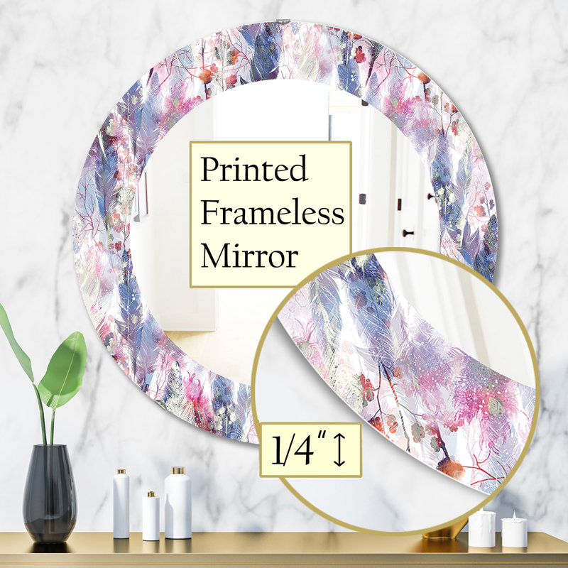 Miroir éclectique Feathers, H 31,5 po x l po