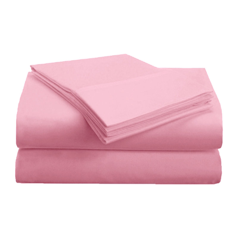 Brushed Microfiber Breathable Wrinkle Resistant Sateen Sheet Set, King Sheet Set + 1 Fitted Sheet + 2 Pillowcases, Pink