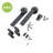 Mini Black Rustic Straight Design Non-Bypass Single Track Two Door Hardware Kit For Cabinet Use( Cabinet Not Included）-1814816366