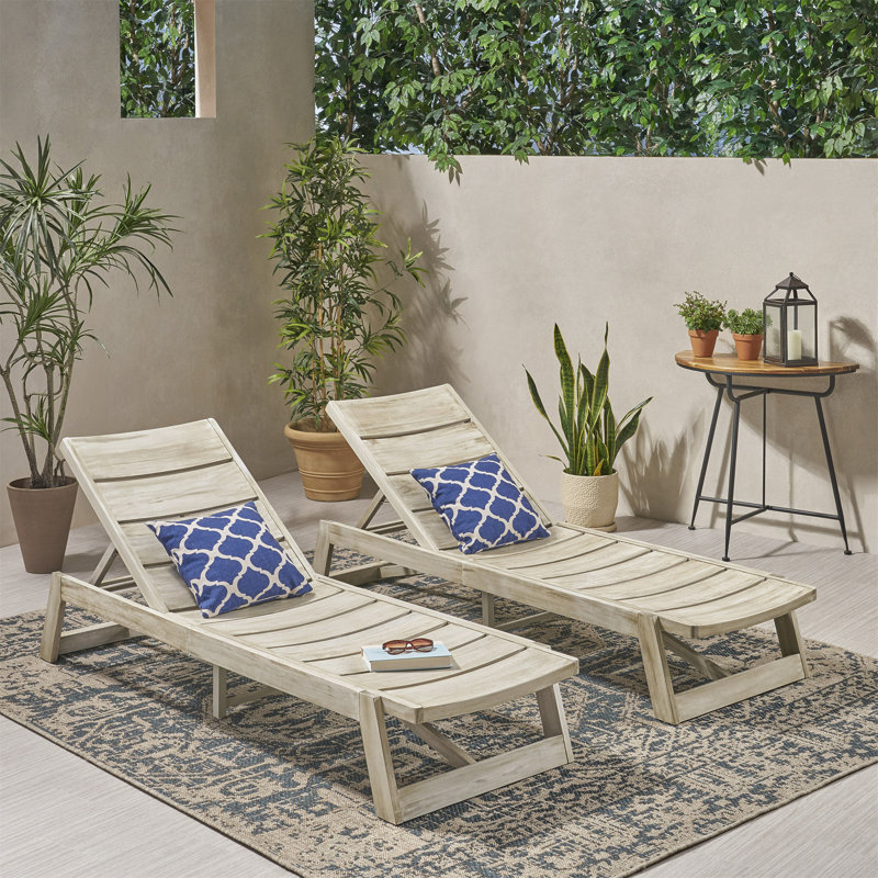 Chaise longue Maki (ensemble de 2), Gris