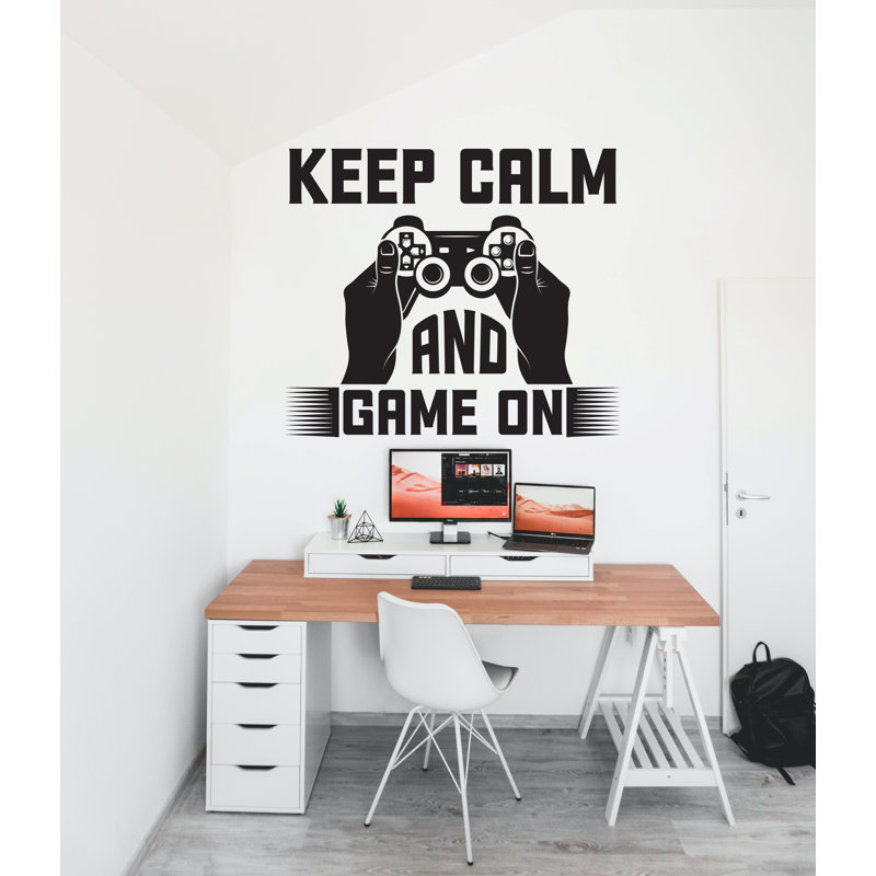 Gamer Zone Wall Decor, Gaming Zone Decals, Controller Decal Video Game Wall Decals Joystick Gamer Kids Bedroom Vinyl Wall Art Stickers