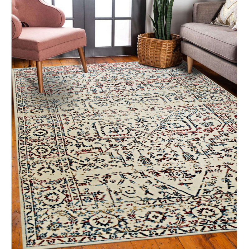 Tapis ivoire ivoire, 5 pi x 8 pi