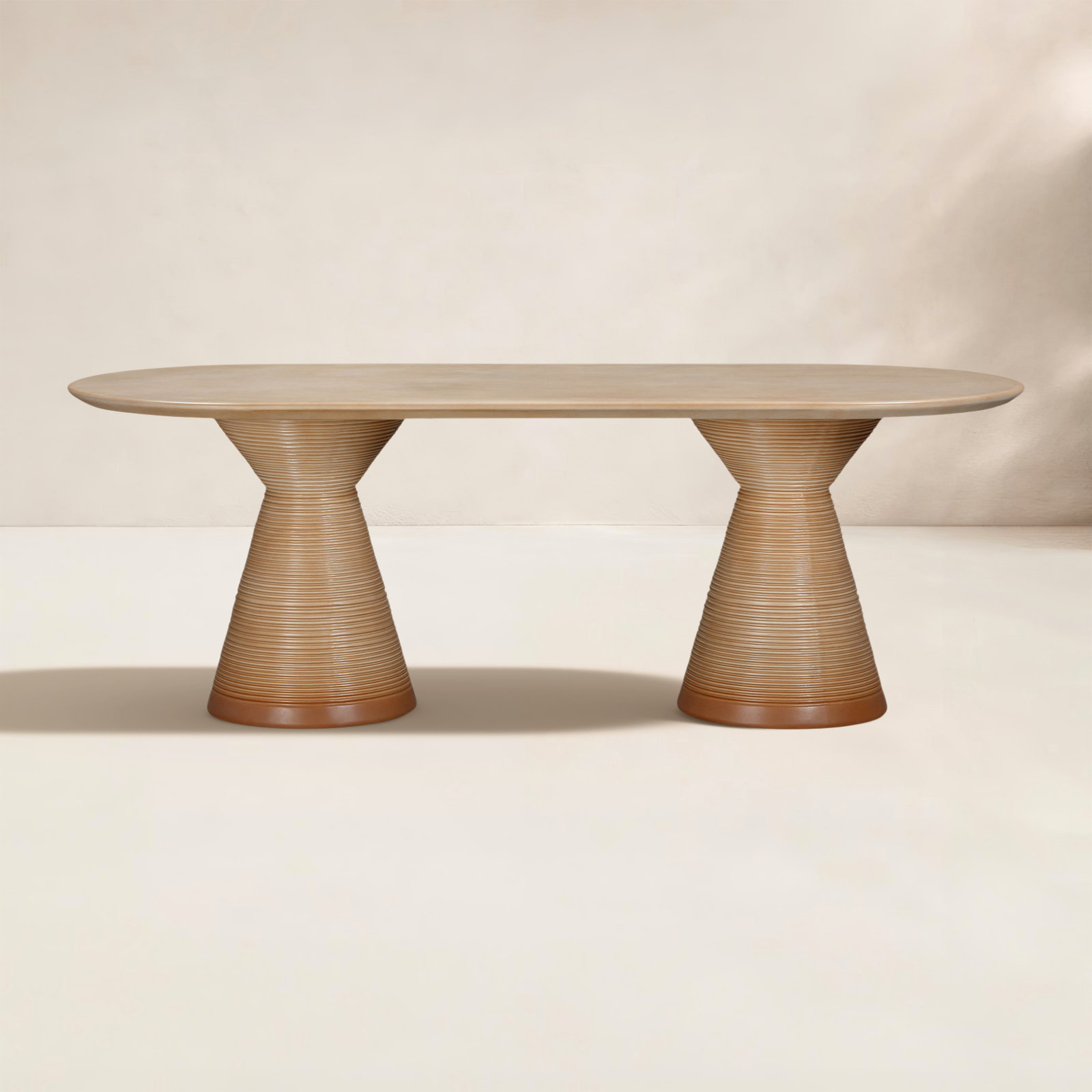 Madura 86.8'' Concrete Outdoor Dining Table