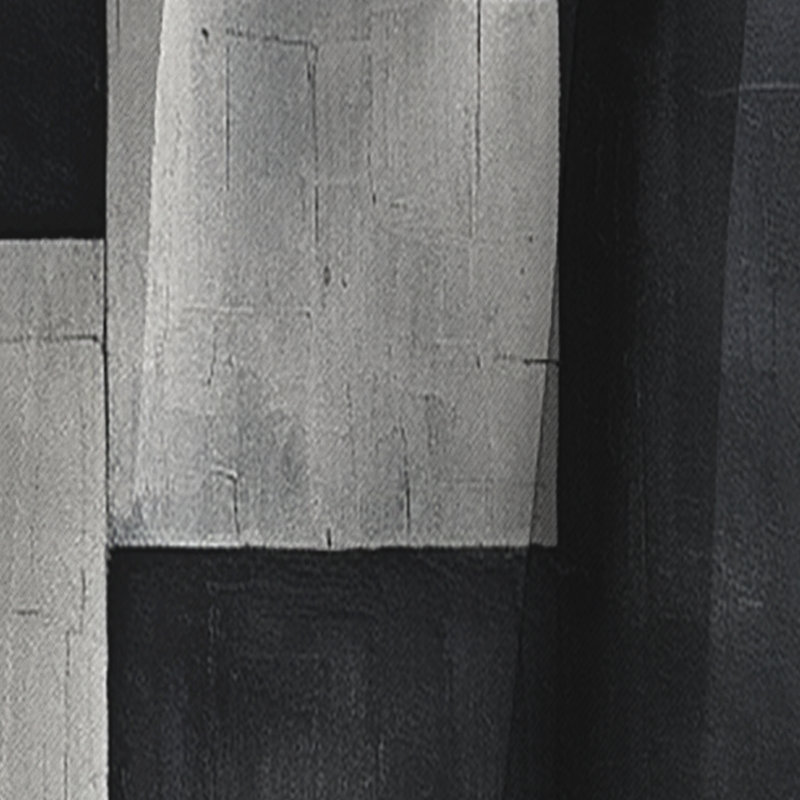 Black And White Cuboids Dream - Shapes Curtain - Blackout Abstract Curtain - 1 Panels, 52" W x 95" L