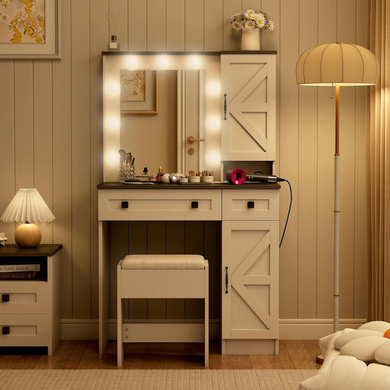 Meuble-lavabo 31,5 po avec miroir lumineux Rontae