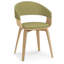 Lowell Bentwood Upholstered Dining Chair with Curved Backrest in Mid-Century Modern Style-1046673798
