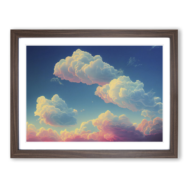 Spellbinding Cloudy Sky - Framed Print, 46cm H x 64cm W x 2cm D, Walnut