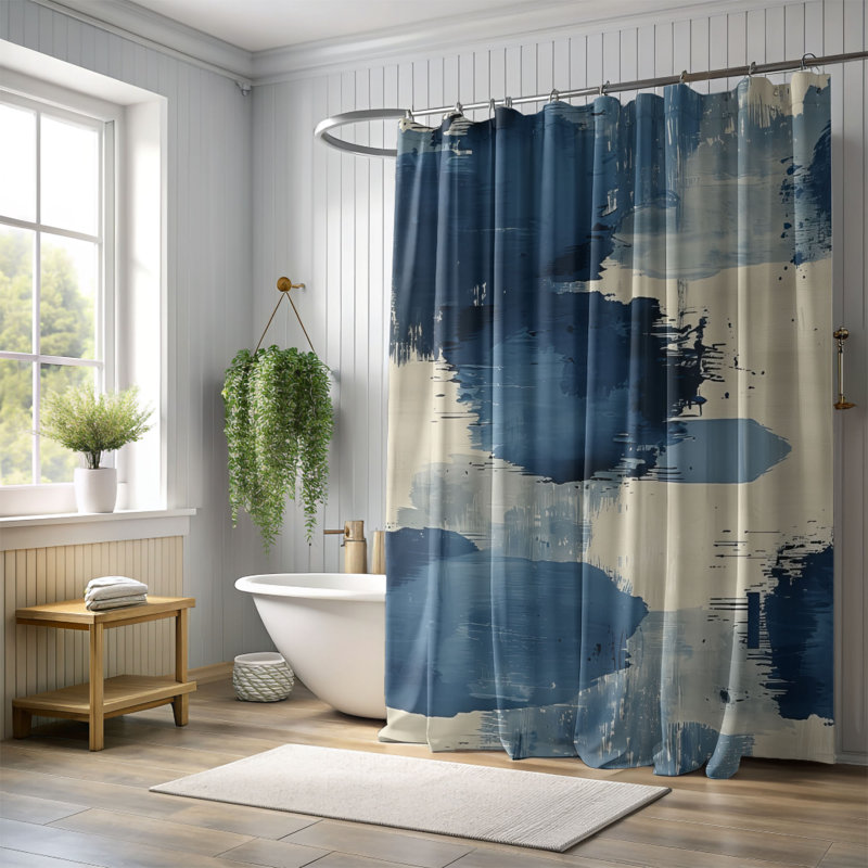 Blue Waves - Premium Shower Curtain, 74"H x 71"W