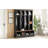 Rustic Farmhouse Hall Tree With 8 Hooks, Practical Entryway Bench And Open Compartments, 76.7H Modern 3-In-1 Wooden Style Coat And Shoe Rack-53091449