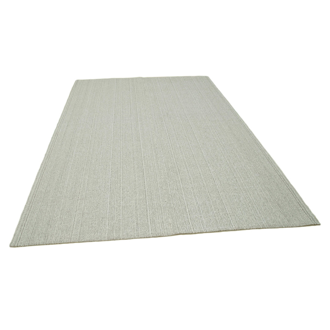 Vintage Flatweave Beige Vintage Wool Handmade Area Rug