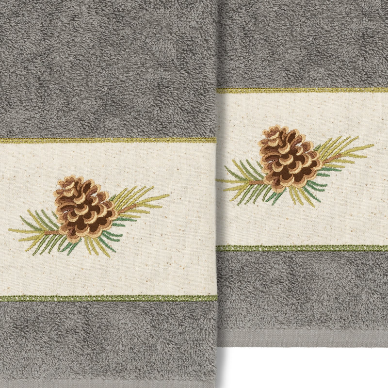 Pierre 100% Turkish Cotton Hand Towel, Dark Gray